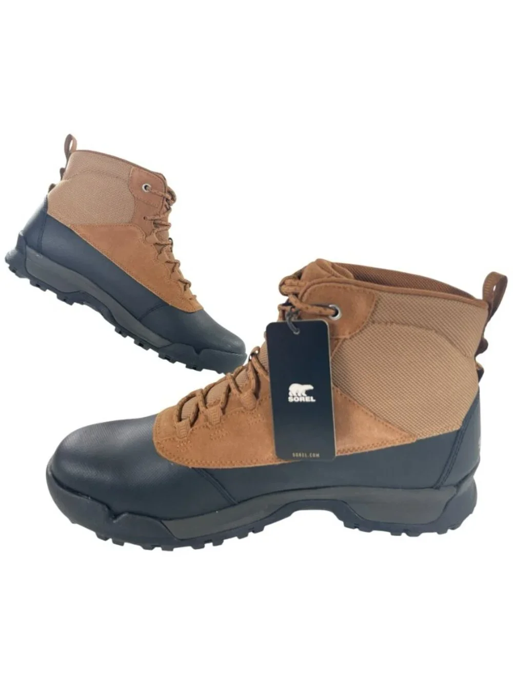 Sorel Buxton Lite Lace Waterproof Insulated Boots Elk & Black Men's Sz 11.5 NEW